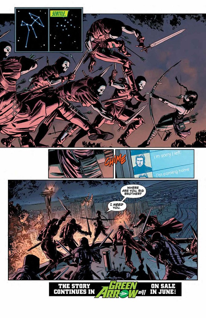 Green Arrow June Sneak Peak page 8.