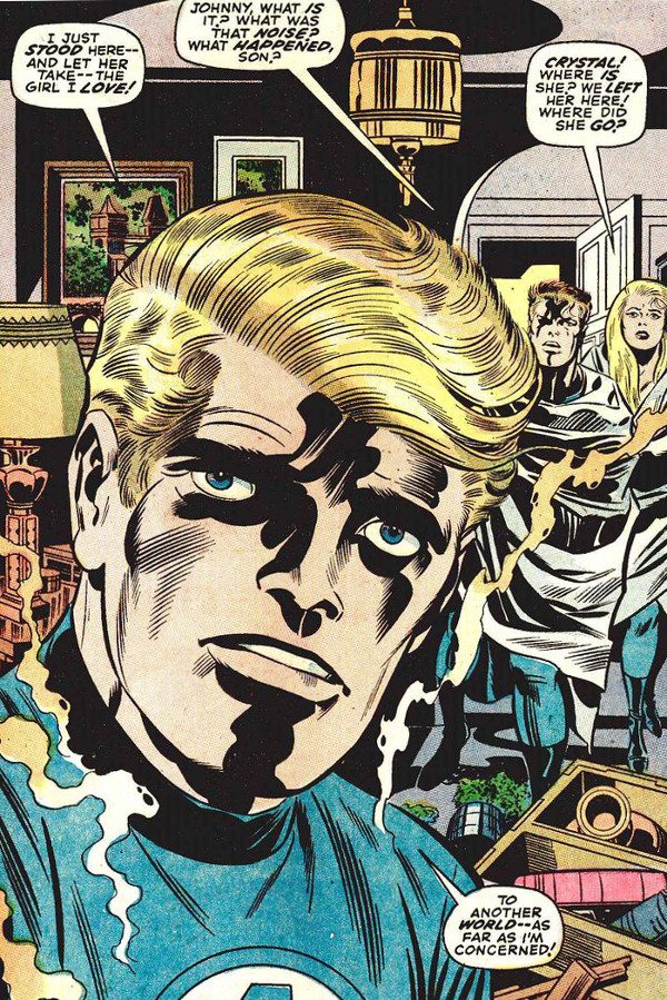 Human Torch (Johnny Storm) by Jack Kirby.