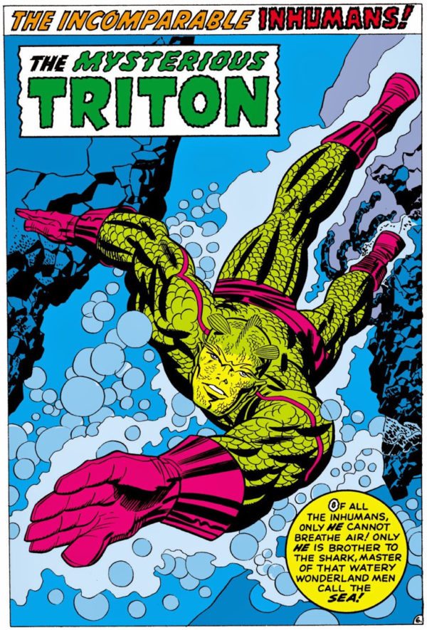 Triton Pin-up by Jack Kirby.