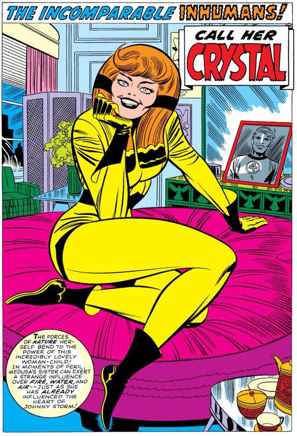 Crystal pin-up by Jack Kirby.