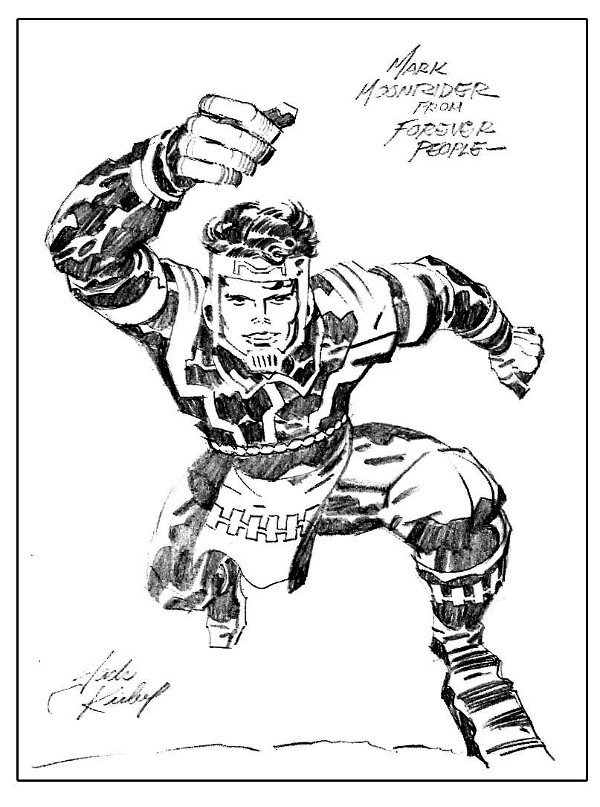 Mark Moonrider sketch by Jack Kirby.