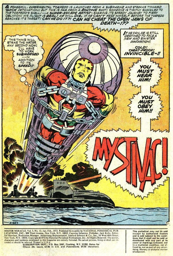 Page from Mister Miracle #12 by Jack Kirby.